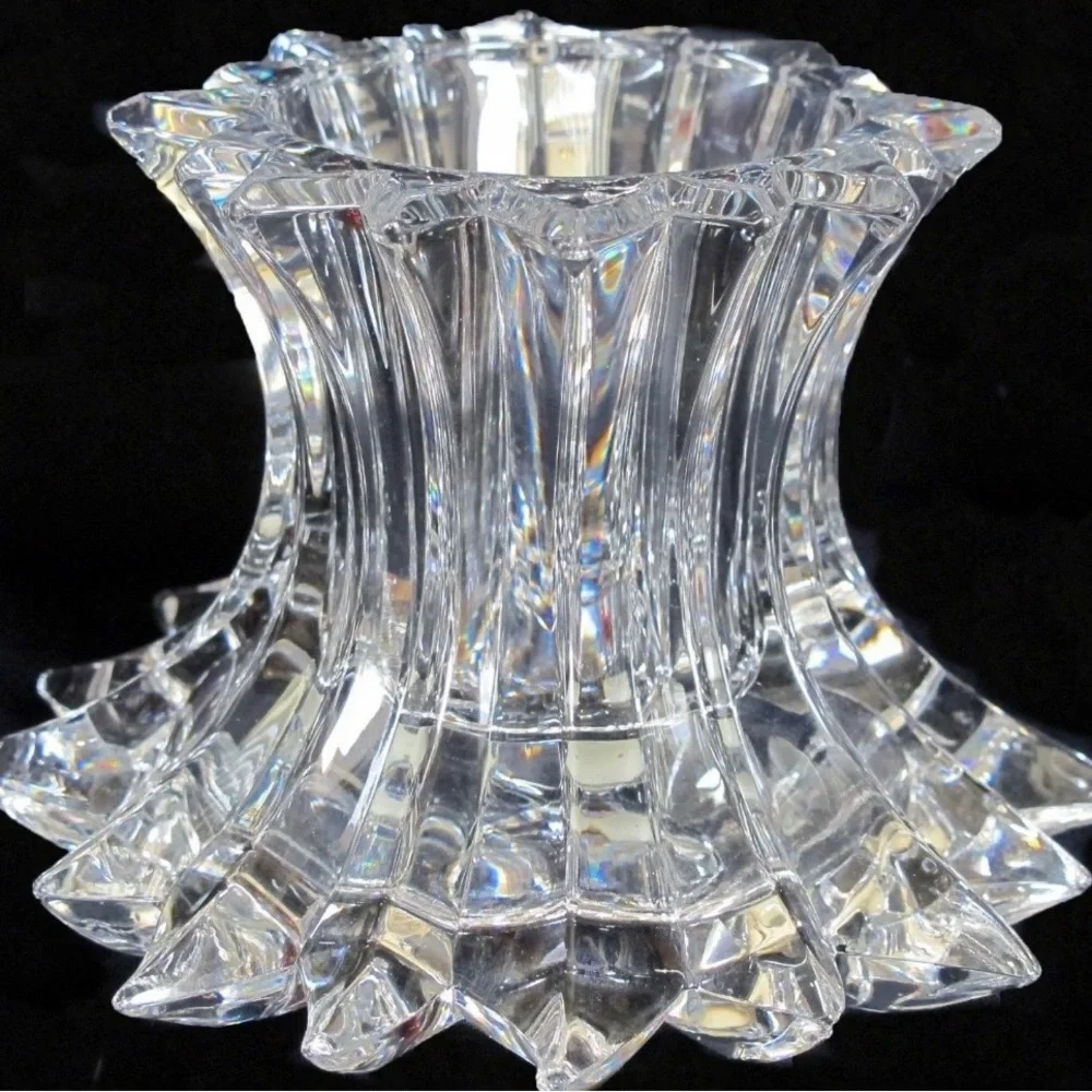 PartyLite Clear Scalloped Glass Accent Vase